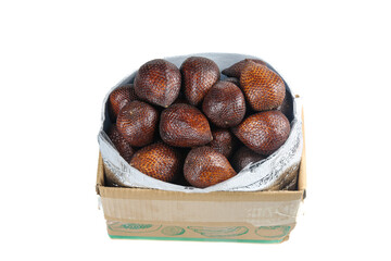 Fresh Salak Snake Fruit from Bali Indonesia in Traditional Box - Exotic Tropical Imported Fruit