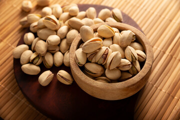 Pistachio. A healthy snack, an important source of vegetable protein, fiber, healthy fats, vitamins, and minerals. They can be eaten as a snack or as an ingredient in a wide variety of recipes.