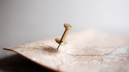 Map with a pin indicating specific location for business licensing and interactive data exploration opportunities