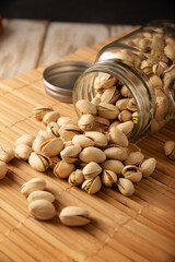 Pistachios. A healthy snack, an important source of vegetable protein, fiber, healthy fats, vitamins, and minerals. They can be eaten as a snack or as an ingredient in a wide variety of recipes.