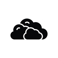 Black solid icon for cloud
