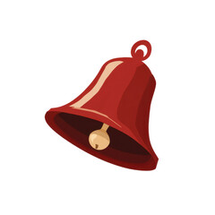 Red Bell Illustration Festive Chime Icon for Notifications and Celebrations