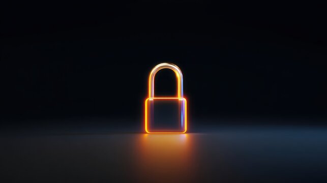 Strong padlock symbolizing data privacy in the financial technology sector representing trust and information security