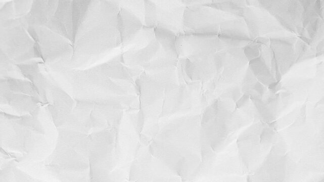 Looping white crumpled paper background texture.Background paper texture stop motion animation.Video 4k resolution 