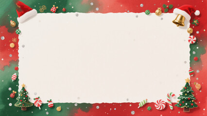 Christmas Themed Decorative Border Design
