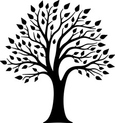 Tree Silhouette Vector – Nature and Forest Illustration

Leafy Tree Outline – Eco Nature Silhouette Clipart

Decorative Tree Silhouette – Black Tree Vector Design