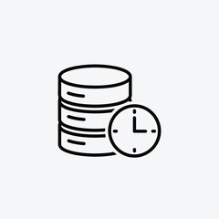 Vector Icon for Time and Money. A Concept Representing Financial Planning, Productivity, and Savings