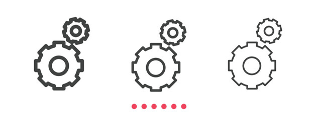 Development icon. Thin line icon vector