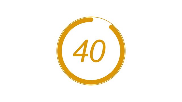 Circle countdown timer animation from 45 to 0 second animation on white background .45 second countdown timer 45 Seconds Circle Countdown Timer Animation from 45 to 0 Seconds Animated Countdown.