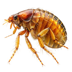 Fototapeta premium flea detailed close up view on flea close up flea detailed view insect bug macro flea transparent background image