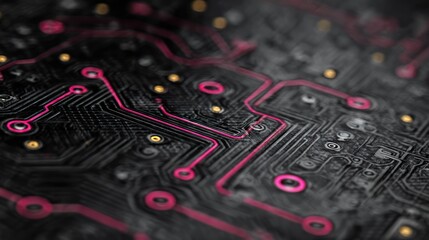 Fototapeta premium Detailed circuit board close up