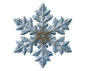 Snowflake design winter decor metallic silver intricate pattern holiday ornament festive seasonal decorative icy symmetrical