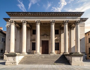 Classical Stone Facade Architecture Background