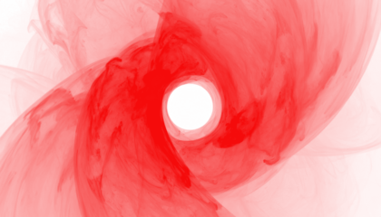 Creepy red smoke forming a tunnel-like swirl in mid-air on a transparent background, perfect for adding depth, mystery, or eerie effects to horror and fantasy designs