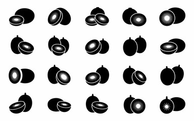 set of black buttons