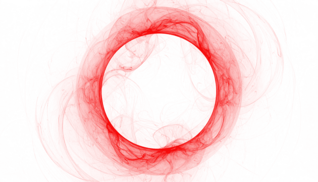 Halloween-themed red smoke forming a swirling vortex inside a circle on a transparent background, perfect for spooky, horror, or mystical fantasy-themed designs