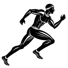 Showcasing Create Bold Stroke Silhouette Running Dynamic Creative Visual