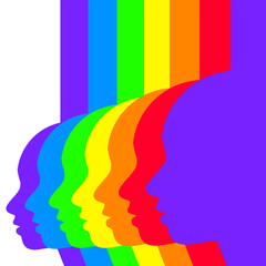 Creative aesthetic banner for Pride Month. Human rights and tolerance concept.