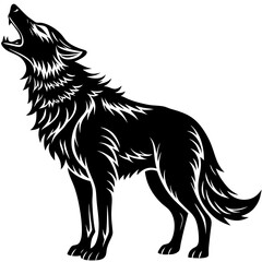 Create Bold Stroke Silhouette Wolf Howli Premium Digital Asset Perfect for Editorial Content