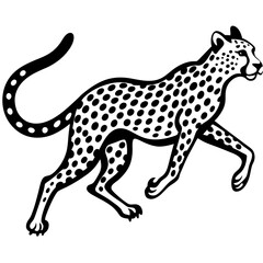Create Bold Stroke Silhouette Cheetah Premium Digital Asset Great for Commercial Projects