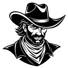 Showcasing Create Bold Stroke Silhouette Cowboy Wit Beautiful Professional Photo