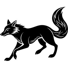 Showcasing Create Bold Stroke Silhouette Fox Runnin Dynamic Creative Visual