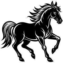 Vibrant Create Bold Stroke Silhouette Horse Gall Professional Photo