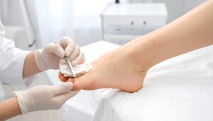 Medical pedicure and toenail treatment