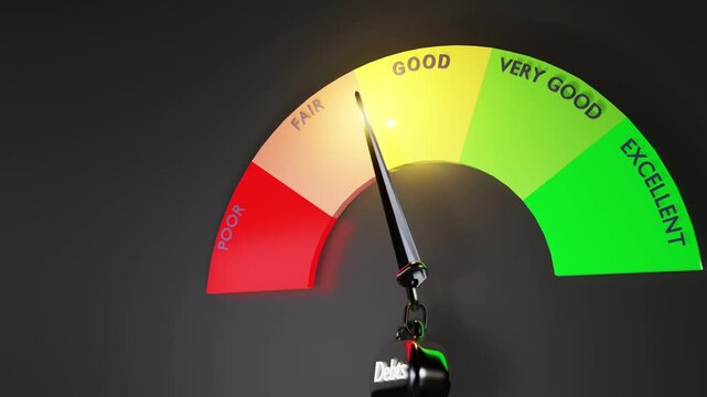 Increasing Debt Meter with dial (Dark BG, Side View)