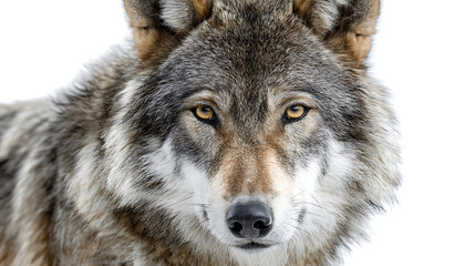 Obraz premium close up of wolf isolated on white