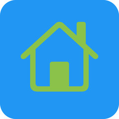 Fototapeta premium home icon on blue button