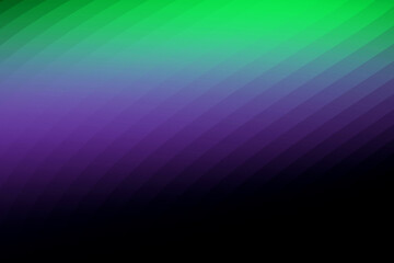 Abstract glass fractal with purple black and green gradient background, blurred waves and stylish modern design
