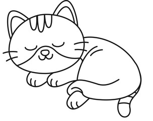 Illustration of Sleeping Cat