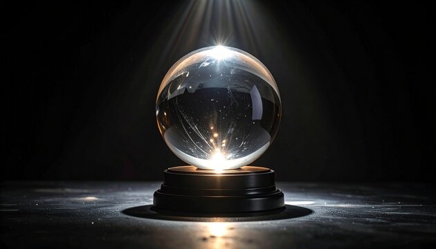スポットライトに照らされる魔法の玉Generated image