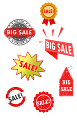 set of sale labels ,big sale stamp ,big sale symbol