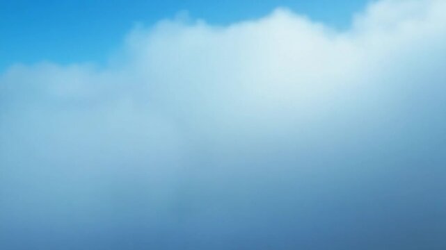 Timelapse of the blue sky with clouds and foggy