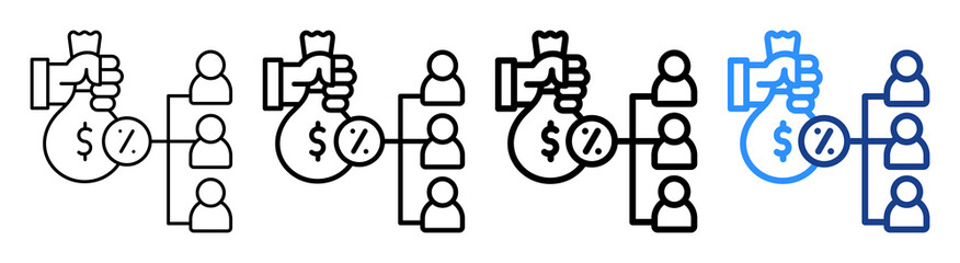 Incentive Icon Different Style Outline Collection Set