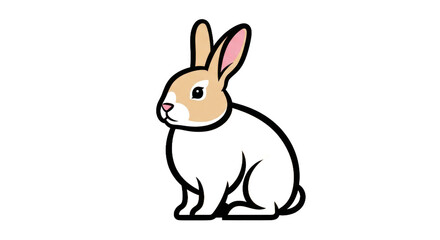 Obraz premium Cute cartoon rabbit illustration