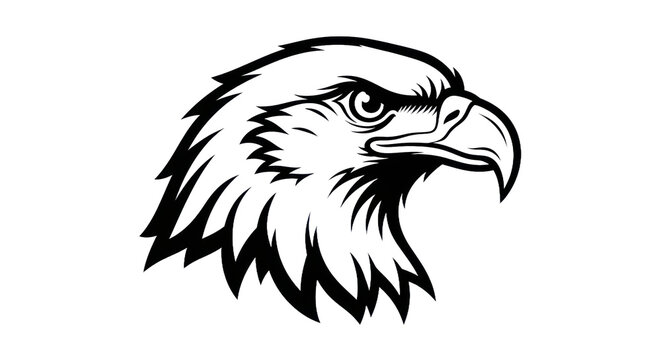 Eagle head silhouette design
