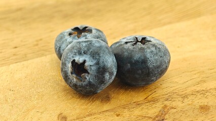 Ripe blueberries, nutritious organic fruit.