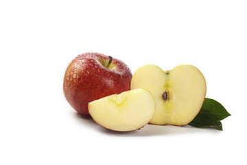 Fresh Red Apple Heart Slices with Dew Drops from Yunnan Plateau China