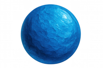 Blue planet rotating in space, featuring a transparent background, perfect for enhancing space-themed projects and designs