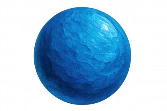 Blue planet rotating in space, featuring a transparent background, perfect for enhancing space-themed projects and designs