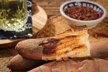 Roasted Sweet Potato with Crispy Caramelized Layers Chinese Style Traditional Cooking