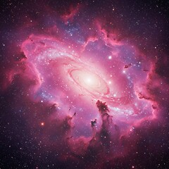 Obraz premium Cosmic Rose's Embrace