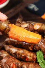 Fresh Turmeric Slice with Traditional Sichuan Sausages - Homegrown Spices and Chinese Cured Meats