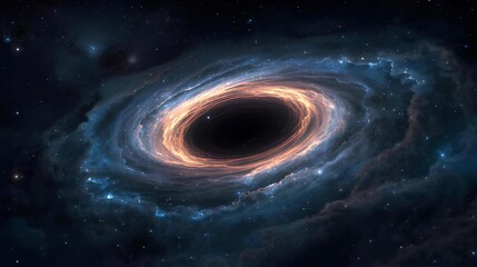 背景素材 ブラックホール Background Black hole （Generative AI）
