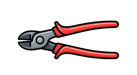 Obraz premium Red handle pliers tool illustration