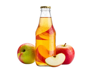 Golden Apple Juice Served with Crisp Green & Red Apples