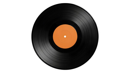 Vinyl record lp music audio sound vintage retro dj turntable groove disc album black classic  years  art 100 on transparent background